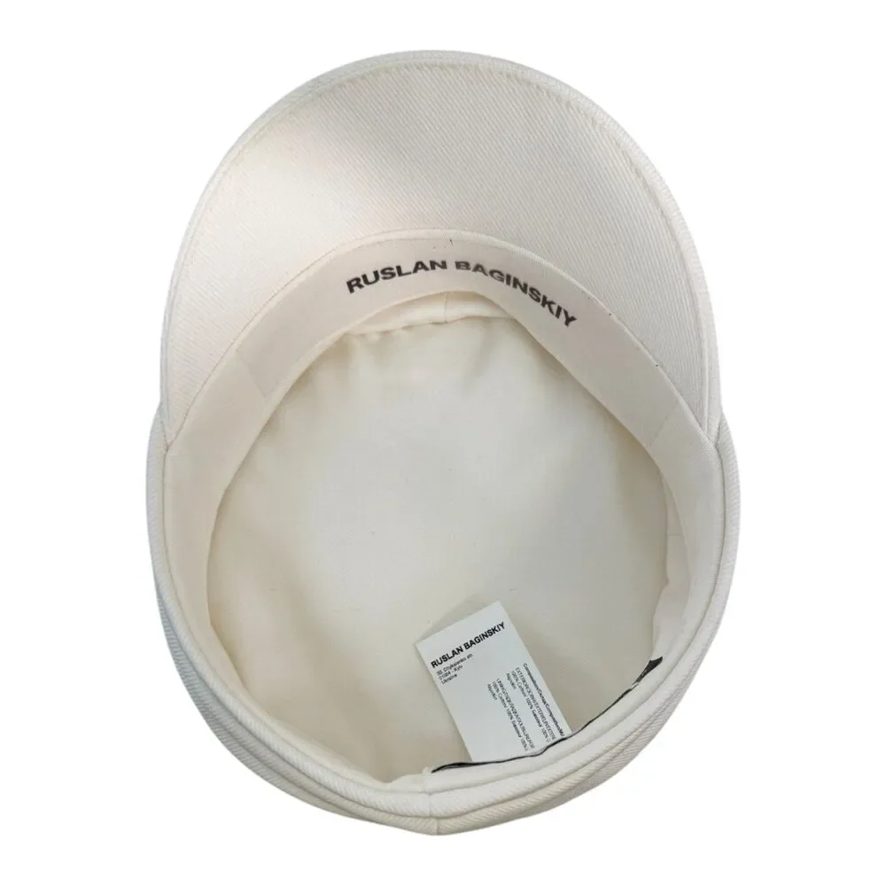 Ruslan Baginskiy Baker Boy Cap Ivory White Size Small